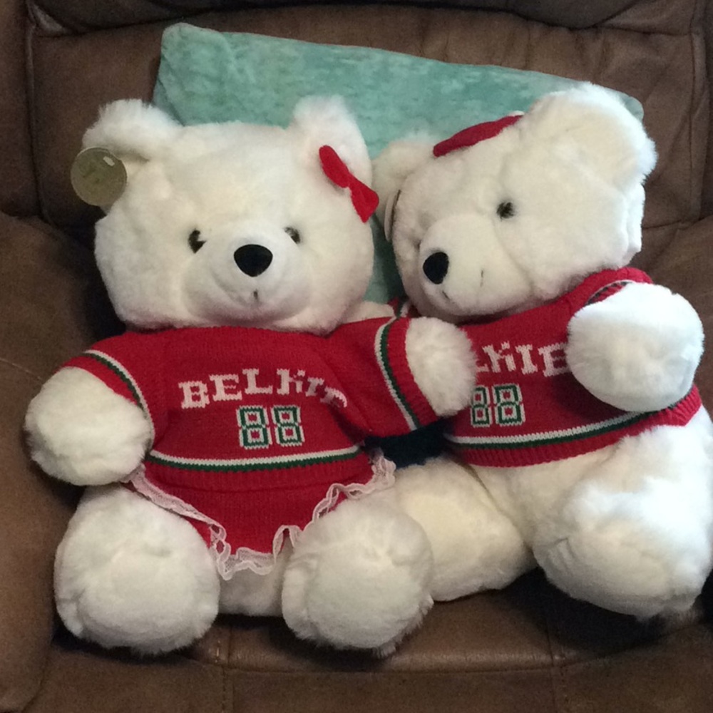 2 Belkie 1988 100 yr Belk’s bears.  Female & male
